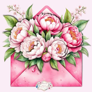 Папертоль "Цветочный конверт. Розовый", р.20*20, арт. РР0429